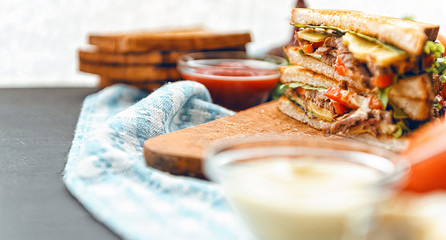 delicious and healthy home sandwich