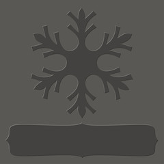 Letterpress snowflake frame