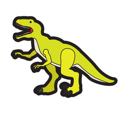 Isolated dinosaur toy on a white background, Vector illustration