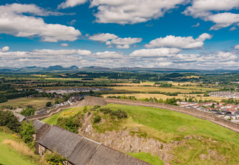 panorama of Scotland highland in Stirling city