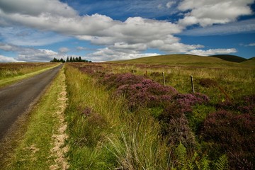 scenery of the gulf of Skye island in Scotland England with clouds and Atlantic ocean