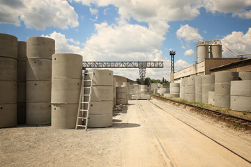 Obraz premium Territory of concrete batching plant