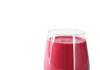Fresh smoothie on white background