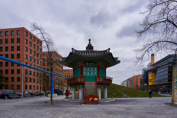Pavillon der Einheit in Potsdamer Platz, in Berlin