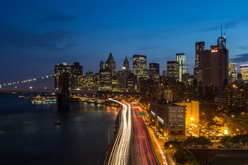 Fototapeta na wymiar FDR Drive from the Manhattan Bridge