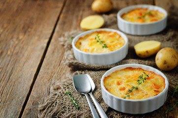 Pumpkin potato gratin