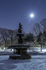Bethesda Fountain with Full Moon - 170645579