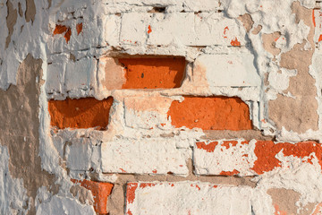 corner of old brick wall