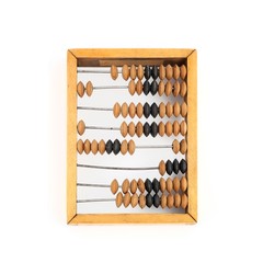 Abacus isolated on white background with number 2018