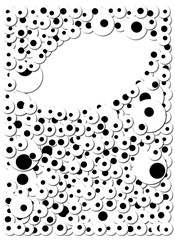 Outline of an eye formed by surrounding eyes