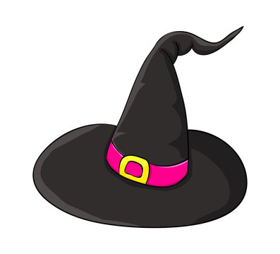 witch hat cartoon vector symbol icon design. Beautiful illustration isolated on white background