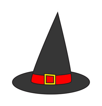 witch hat cartoon vector symbol icon design. Beautiful illustration isolated on white background