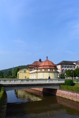 Fototapeta na wymiar Wandelgang Staatsbad Brückenau Bayern 