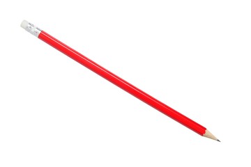 Red pencil on white