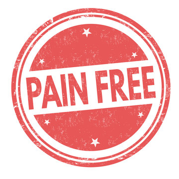 Pain Free Sign Or Stamp