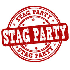Stag party sign or stamp