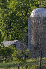 Metal Barn and Silo