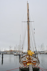 Sailboat moored in Cap D'agde.