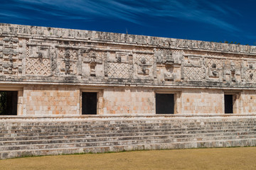 Fototapeta premium Nun's Quadrangle (Cuadrangulo de las Monjas) building complex at the ruins of the ancient Mayan city Uxmal, Mexico