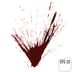Realistic blood or wine splatters. Elements of design for halloween. Vector illustration.