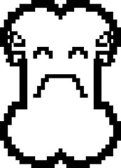 Crying 8-Bit Cartoon Bone