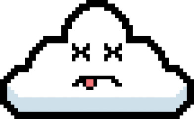 Obraz premium Dead 8-Bit Cartoon Cloud