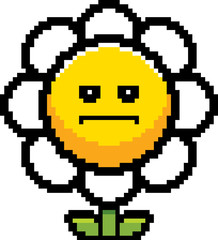 Fototapeta premium Serious 8-Bit Cartoon Flower