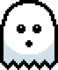 Surprised 8-Bit Cartoon Ghost