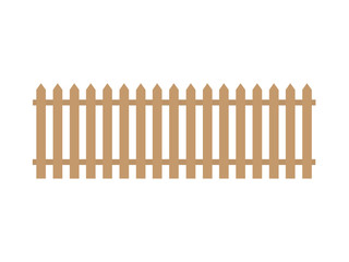 wooden fence- vector illustration