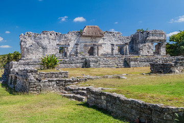 Ruins of the ancient Maya city Tulum, Mexico