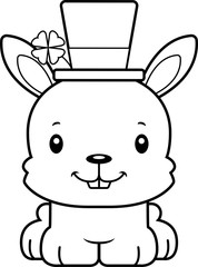 Cartoon Smiling Irish Bunny