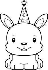 Obraz na płótnie Canvas Cartoon Smiling Wizard Bunny