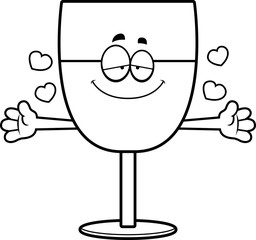 Cartoon Wine Hug
