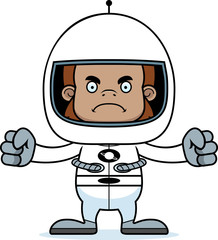 Obraz premium Cartoon Angry Astronaut Sasquatch
