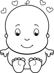 Cartoon Naked Baby
