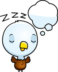 Cartoon Baby Bald Eagle Dreaming