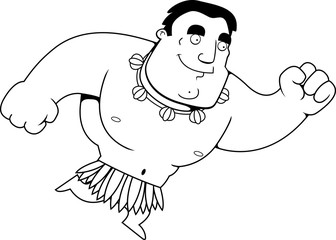 Cartoon Islander Running