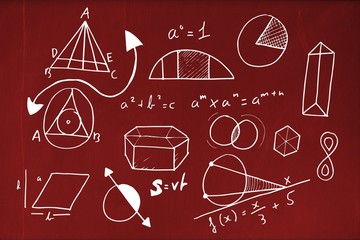 Composite image of graphic image of geometric shapes