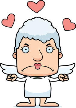 Cartoon Angry Cupid Woman