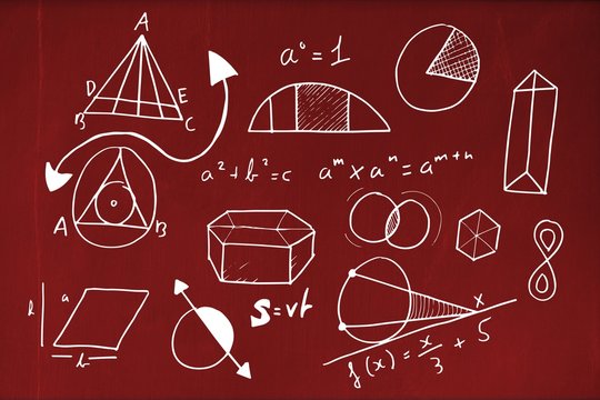 Composite image of graphic image of geometric shapes