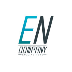 Initial Letter EN Rounded Design Logo