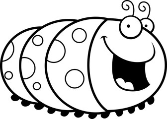 Cartoon Caterpillar Smiling