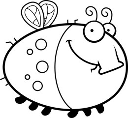 Obraz premium Happy Cartoon Fly