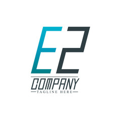 Obraz premium Initial Letter EZ Rounded Design Logo