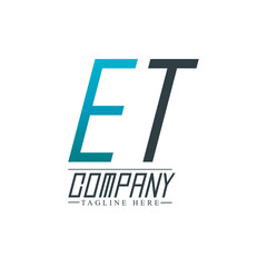 Initial Letter ET Rounded Design Logo