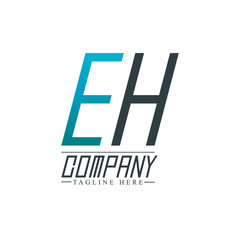 Initial Letter EH Rounded Design Logo