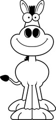 Smiling Cartoon Donkey