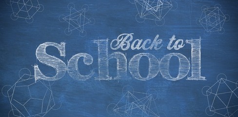 Composite image of back to school text against white background