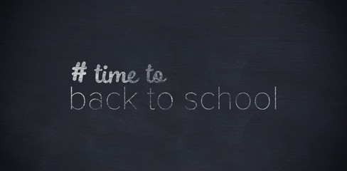 Fototapeta premium Composite image of back to school text with hashtag 
