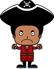 Cartoon Angry Pirate Boy